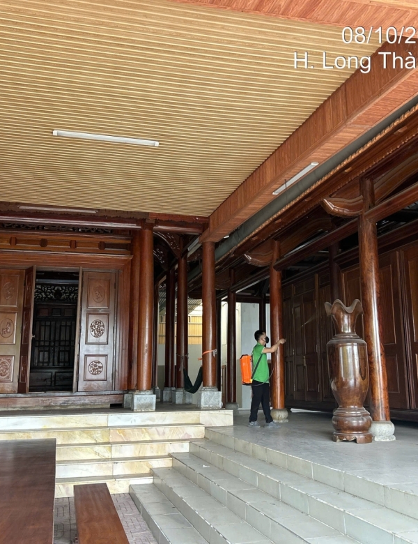 Diệt mối Hạnh Nhã xử lý phòng mối cho Biệt thự Gỗ tại Long Thành Đồng Nai